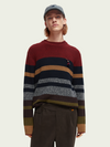 Scotch &amp; Soda Striped Relaxed Rib-Knit Pullover