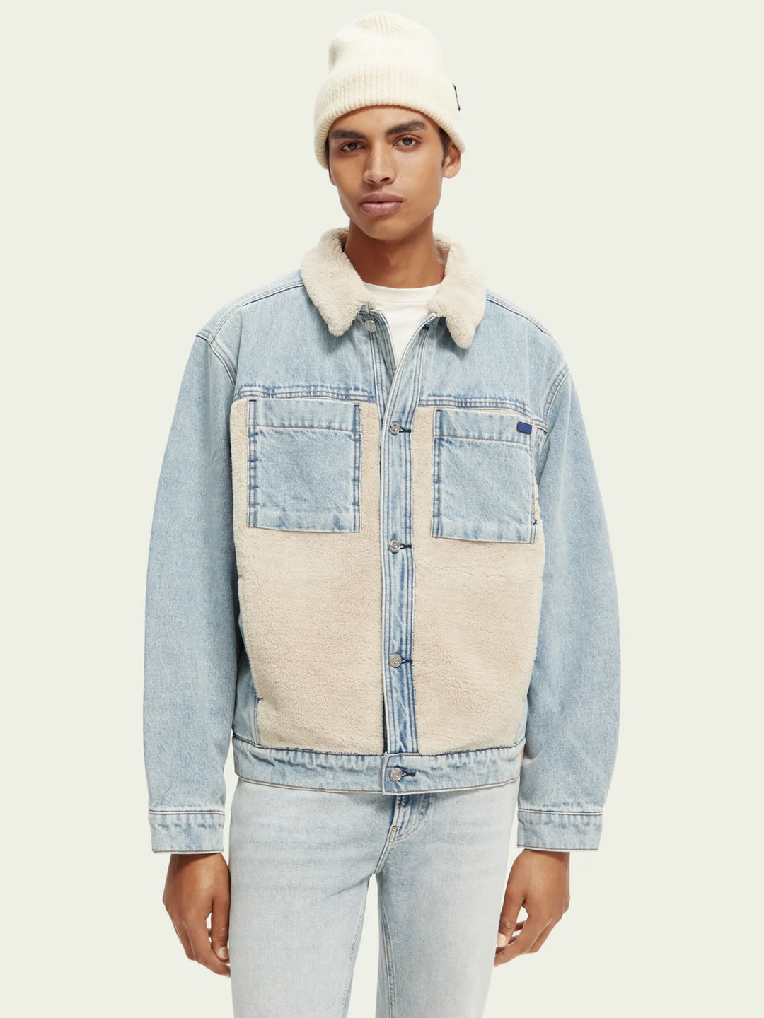Scotch Soda Teddy Lined Denim Trucker Jacket Dales Clothing